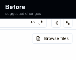 Before/after suggested changes