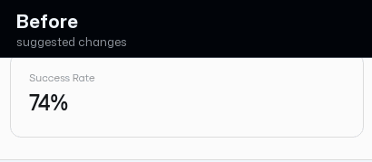 Before/after suggested changes